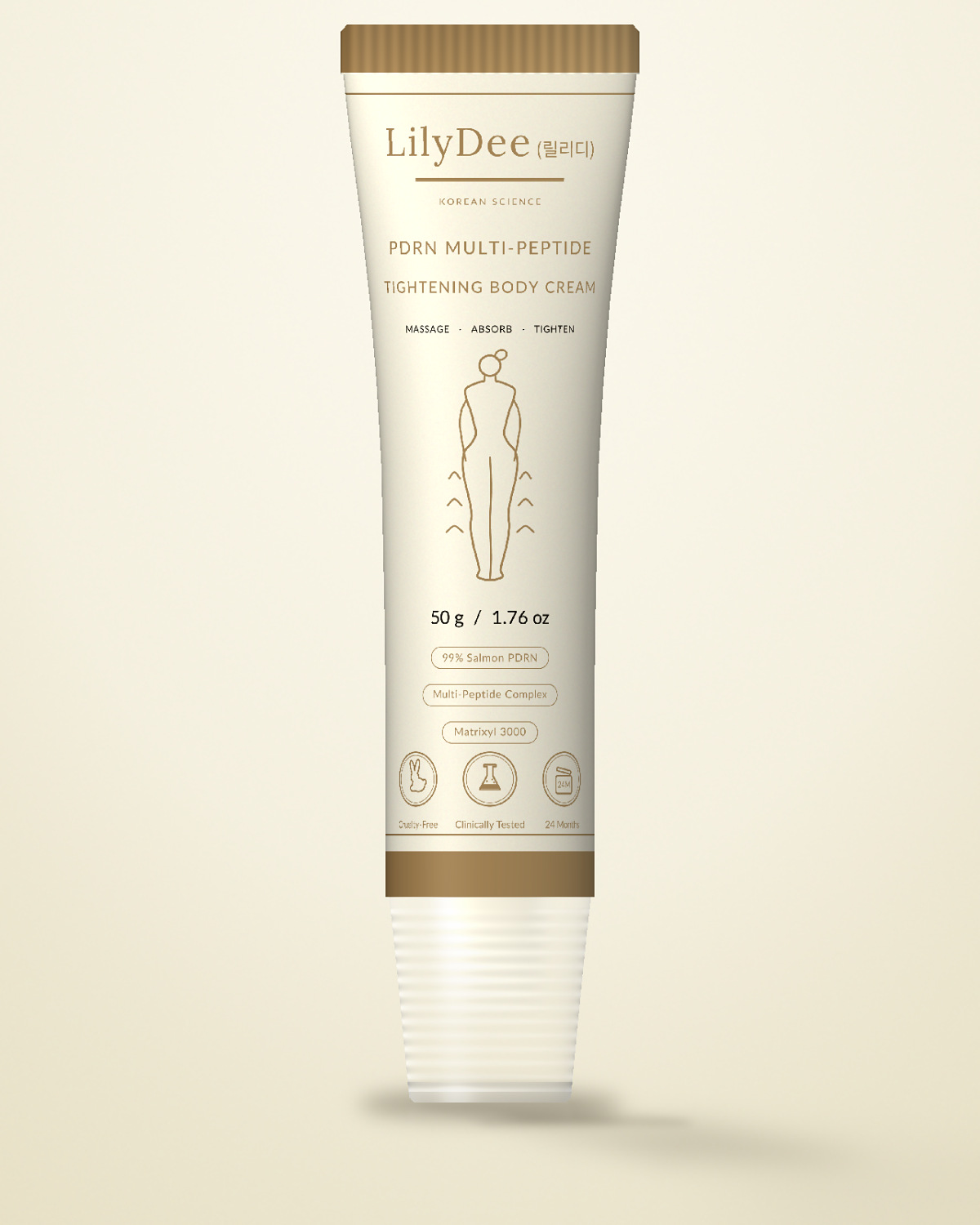 LilyDee PDRN Multi-Peptide Tightening Body Cream tube
